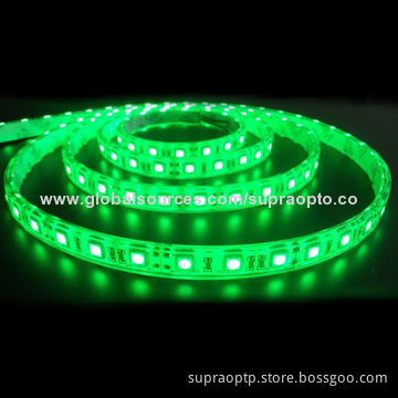 Green Color Flexible LED Strip, 30 Pieces of 3528 SMD LEDs/Meter, Waterproof, 120 Degrees Beam AngleNew